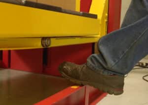 Photo-eye toe sensor protects workers