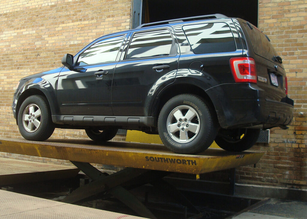 Car on Dock Lift