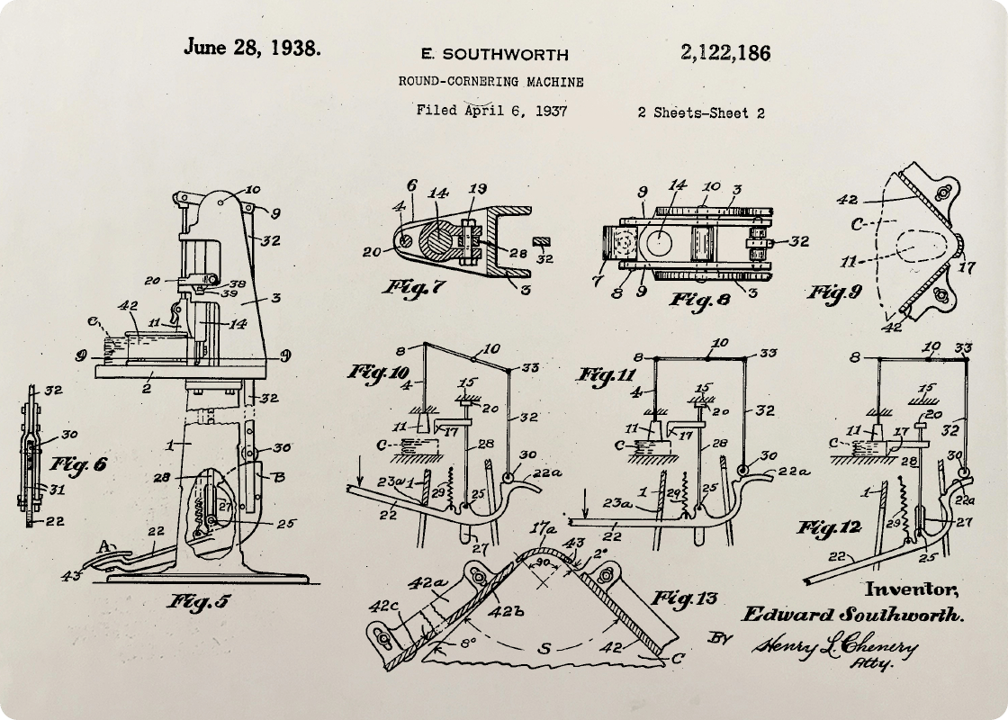 Round Cornering Machine patent